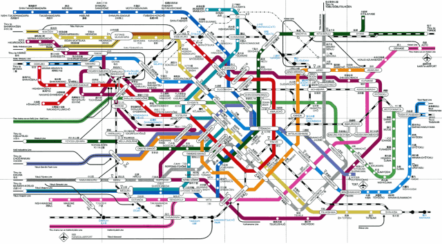 Trying to figure the Tokyo subway map was not easy but it worked